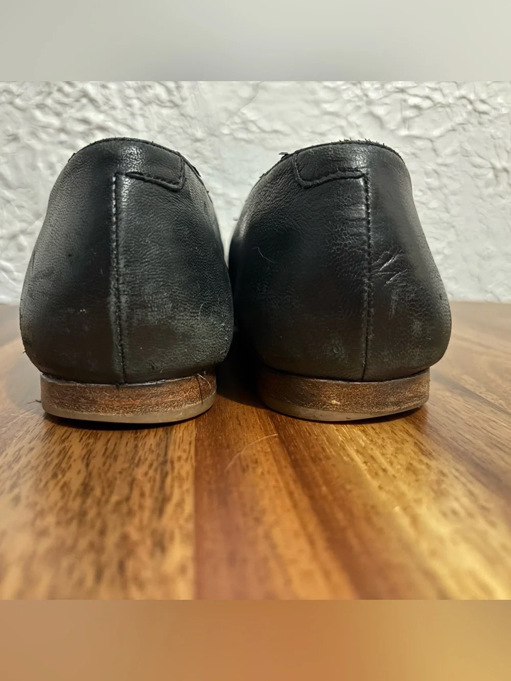 COS Black Leather Pointed Ballet Flats - Picture 8 of 15